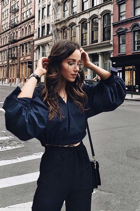 navy blue and black outfit.